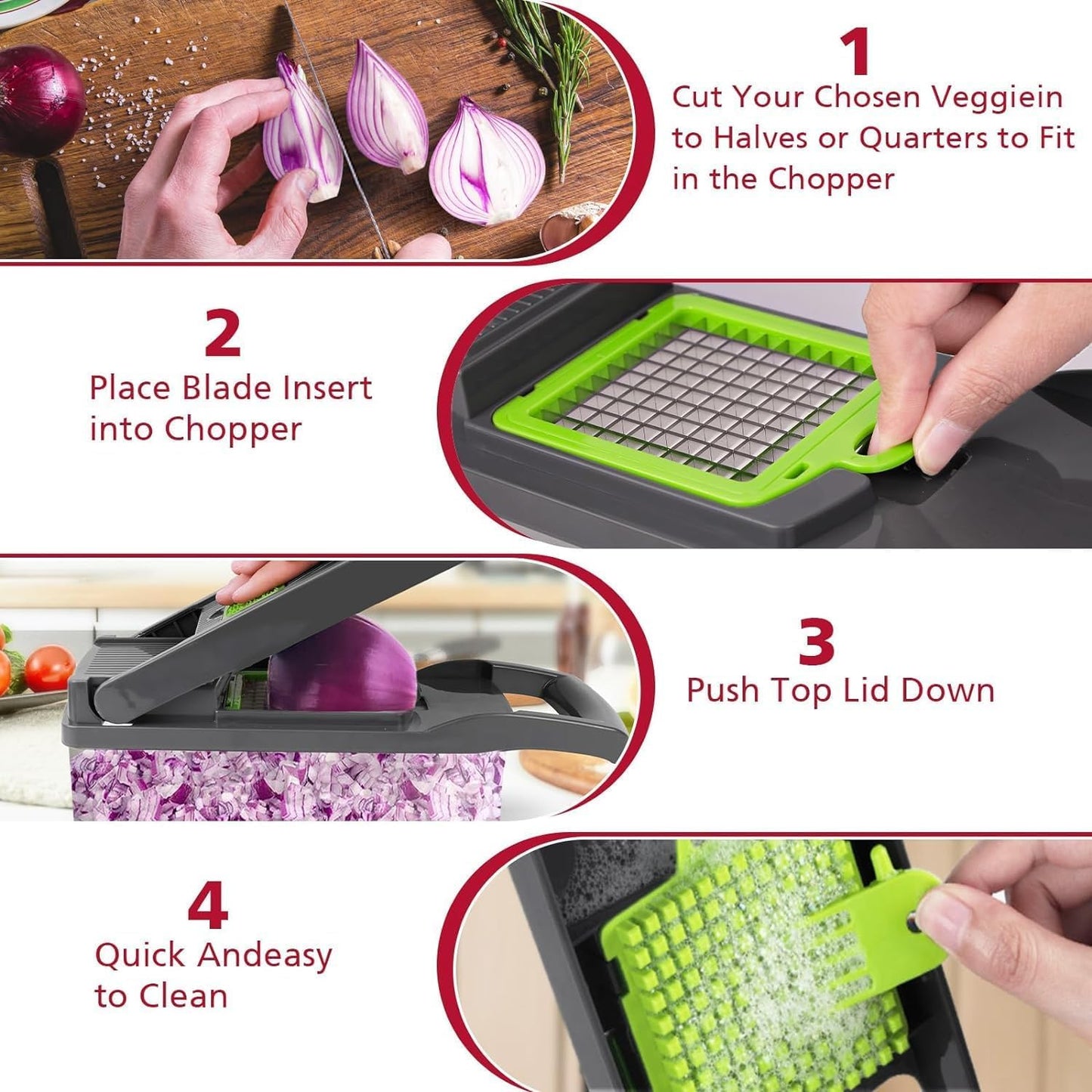 16-in-1 Mandoline Slicer & Vegetable Chopper | Multifunctional Food Cutter & Grater