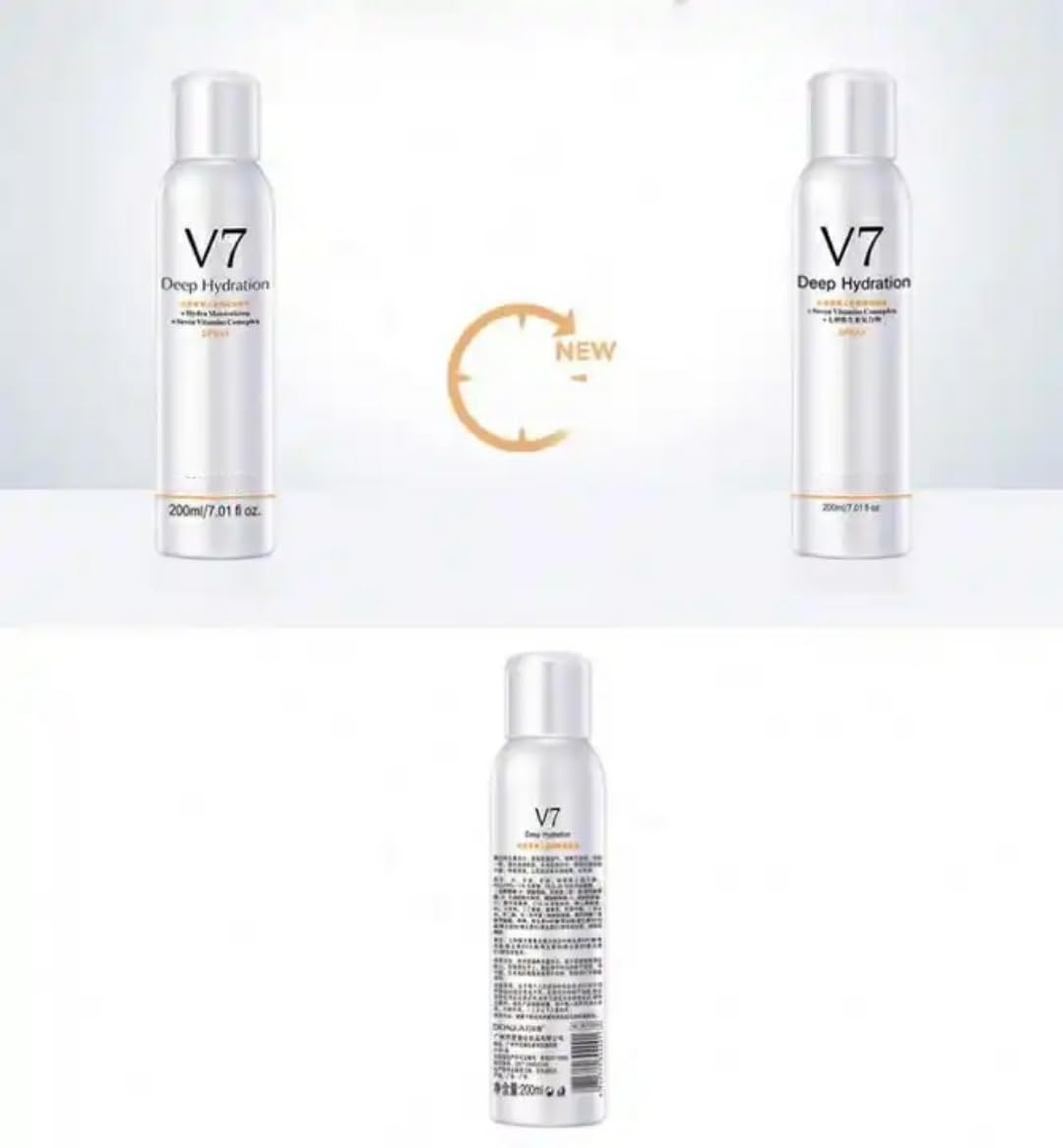 BIOAQUA V7 Vitamin Deep Hydration Brightening Spray with 7-Vitamin Complex for Radiant Skin Short