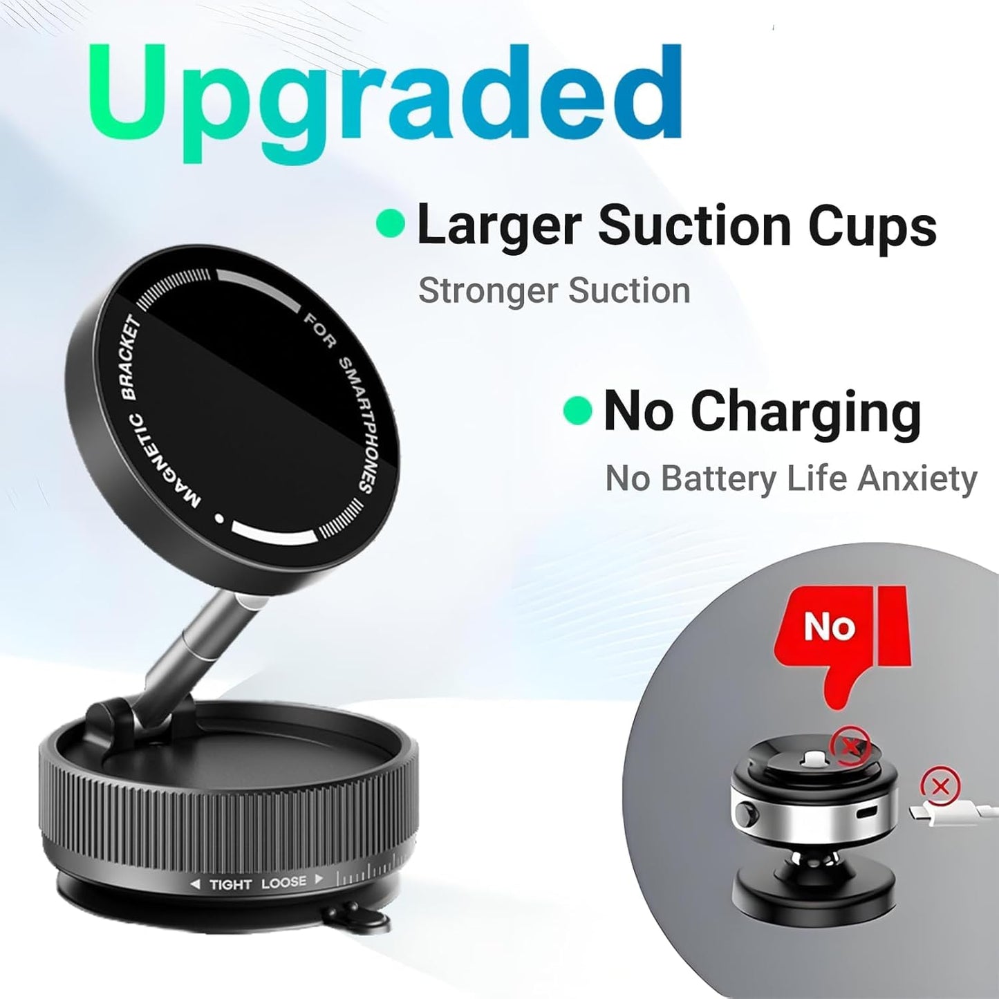 Vacuum Suction Magnetic Phone Holder
