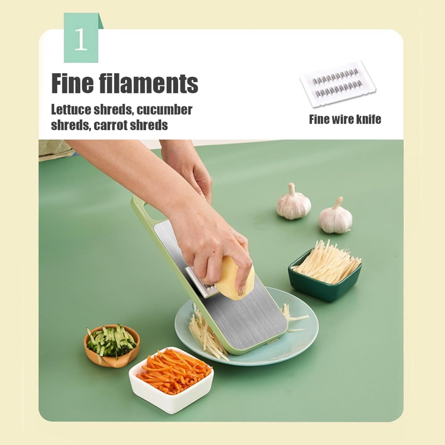 5in1 Vegetable Cutter Stainless Steel