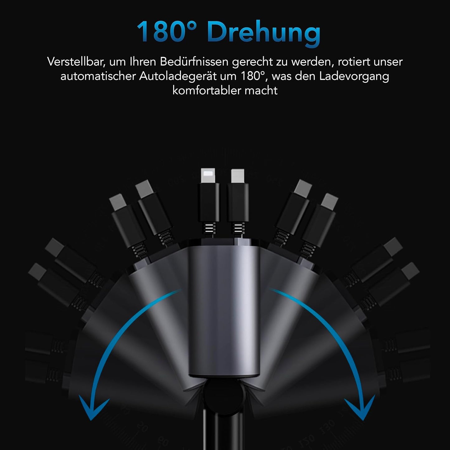 4-in-1 Retractable Car Charger