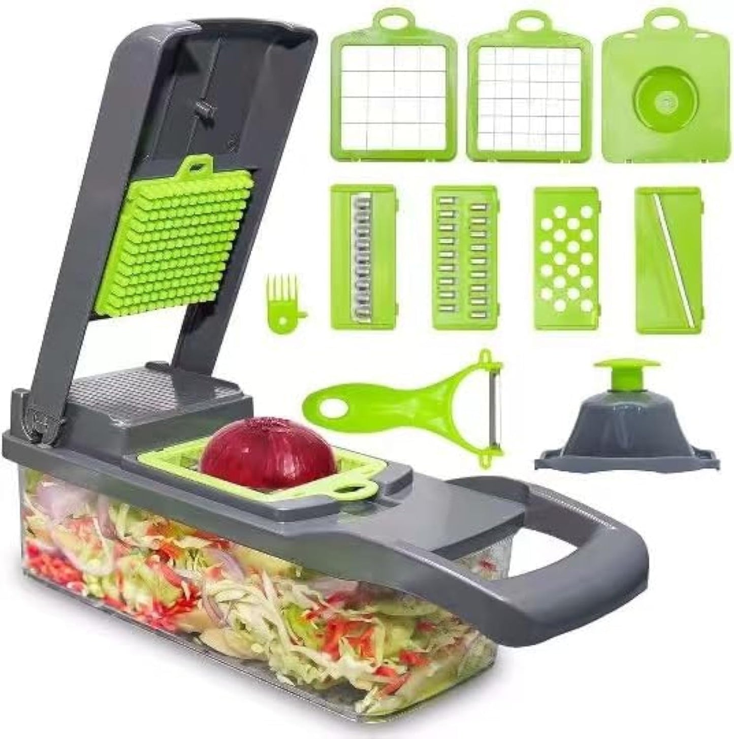 16-in-1 Mandoline Slicer & Vegetable Chopper | Multifunctional Food Cutter & Grater
